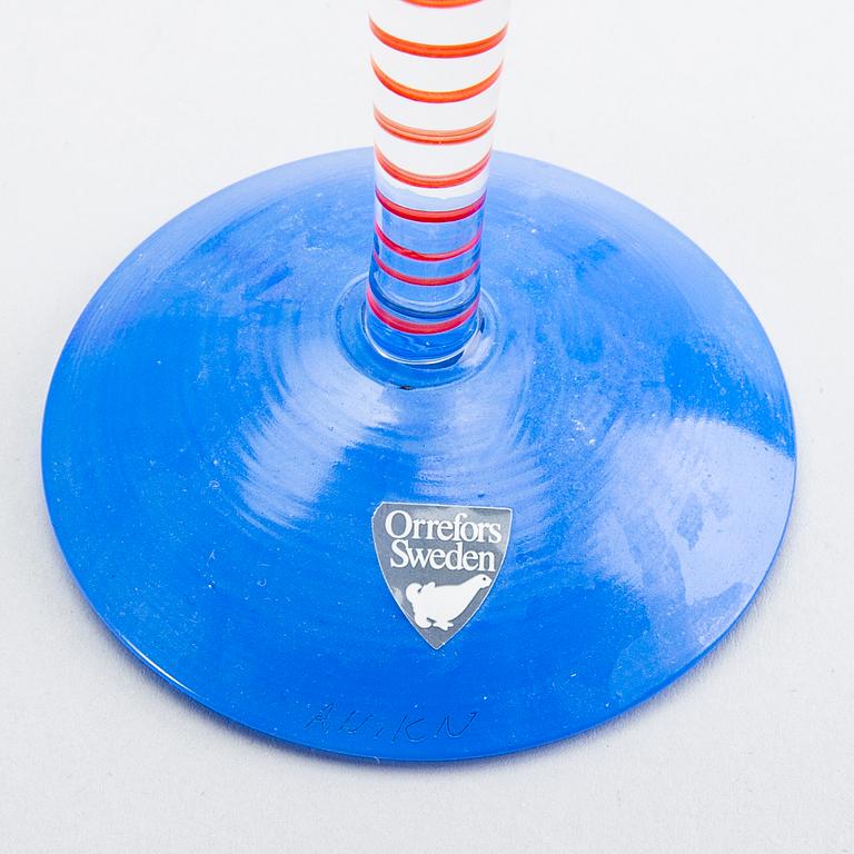 Anne Nilsson, champagne glass, 8 pcs, "Clown", Orrefors.