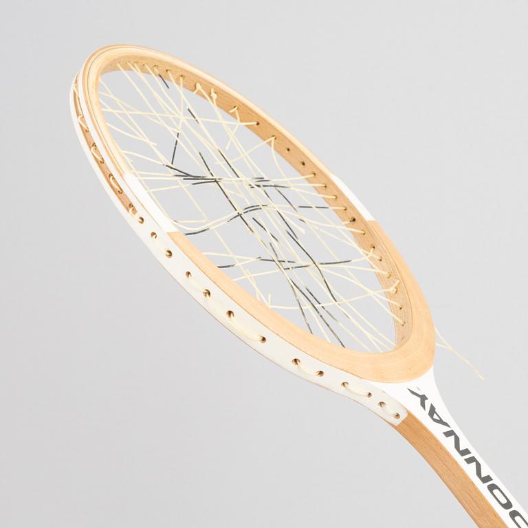 Tennisracket, Donnay, speciellt framtaget racket i trä.