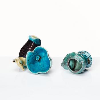 A water dropper and a brush washer, Qing dynasty, 18/19th Century.