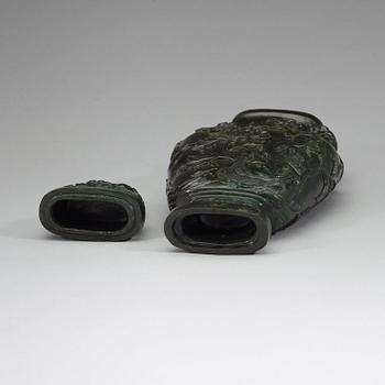 A Chinese carved stone vase, 20th Century.