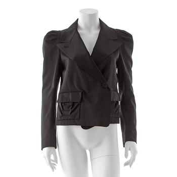 SONIA RYKIEL, a black cottonblend suit jacket.
