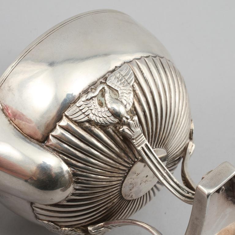 GRÄDDKANNA, silver, Johan Fredrik Björnstedt, Stockholm, empire 1817, vikt 215 gram.