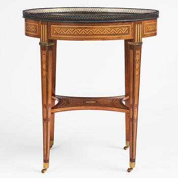 A Gustavian Tea table, by Georg Haupt (master in Stockholm 1770-1784), not signed.