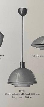 Harald Notini, a ceiling lamp model "10701", Arvid Böhlmarks Lampfabrik, Stockholm, 1930s.