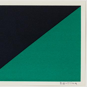 Olle Baertling, silkscreen in colours, 1954-68, signed 3/300.