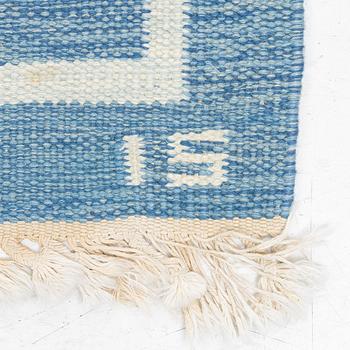 Ingegerd Silow, a flat weave rug, signed IS, c. 195 x 140 cm.