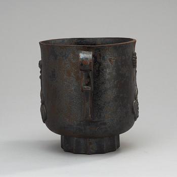 A cast iron garden urn, Sweden 1920's,