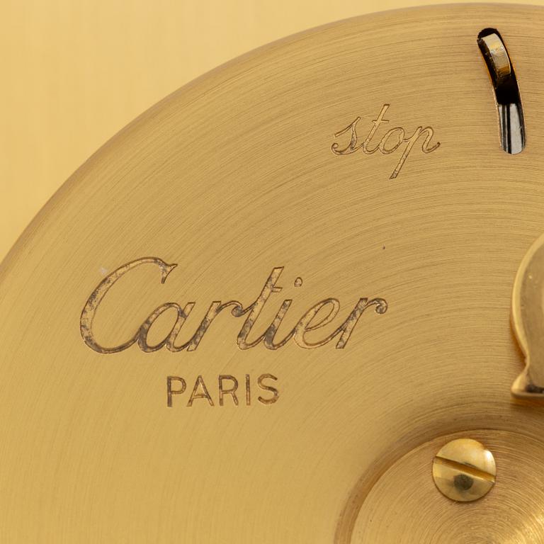 Cartier, Paris, "Pendulette", table clock, ca 75 x 75 x 7 (23) mm.