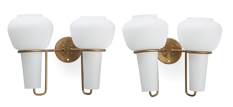 A pair of Hans Agne Jakobsson wall lamps, Markaryd, Sweden 1960's-70's.