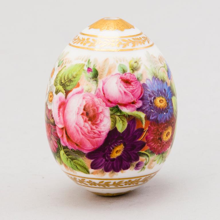 A Russian decorative porcelain egg,  from the time of Nicholas I (1825–1855).