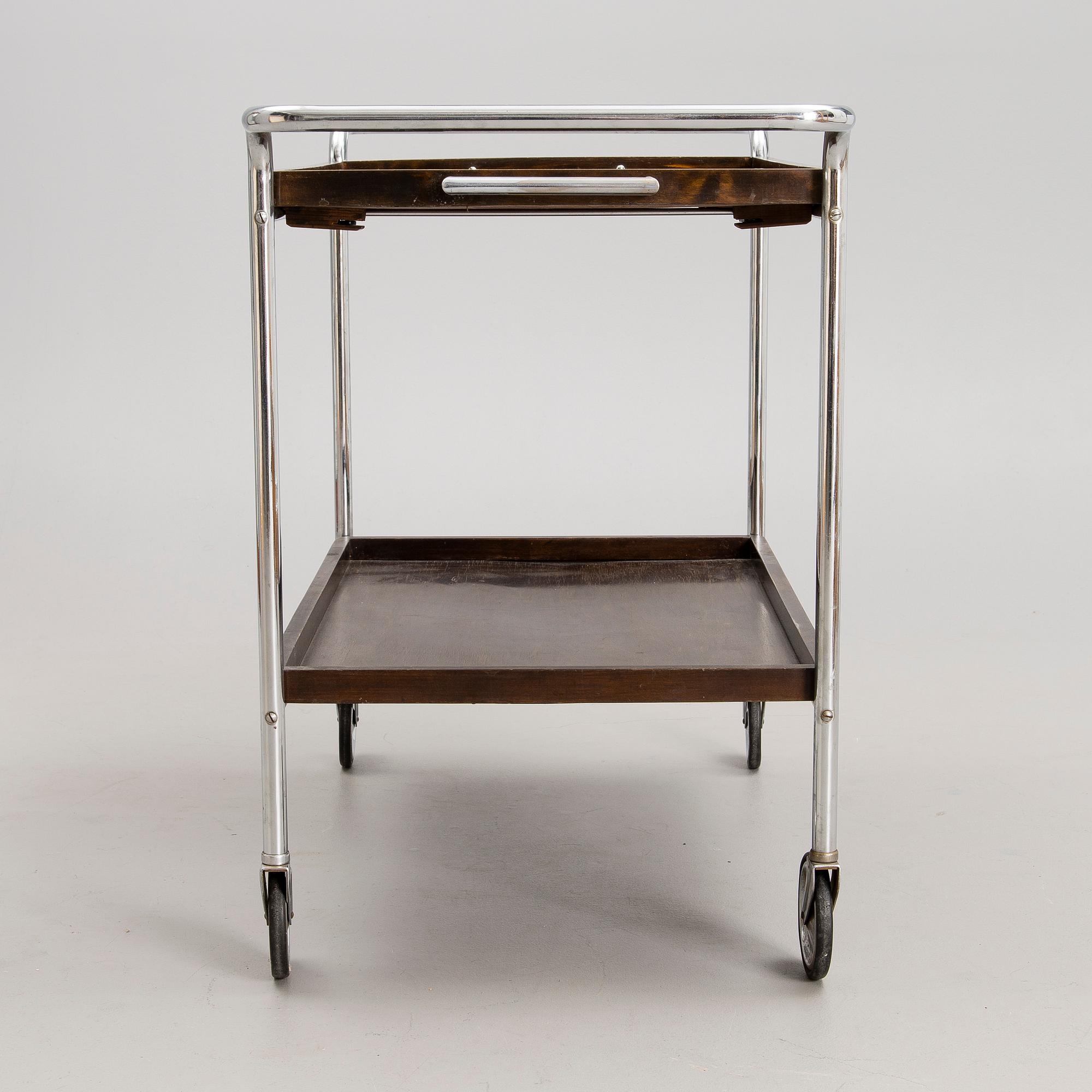 A 1930s  tea trolley Helsingin Uusi Rautasänkytehdas J. Merivaara, Finland.