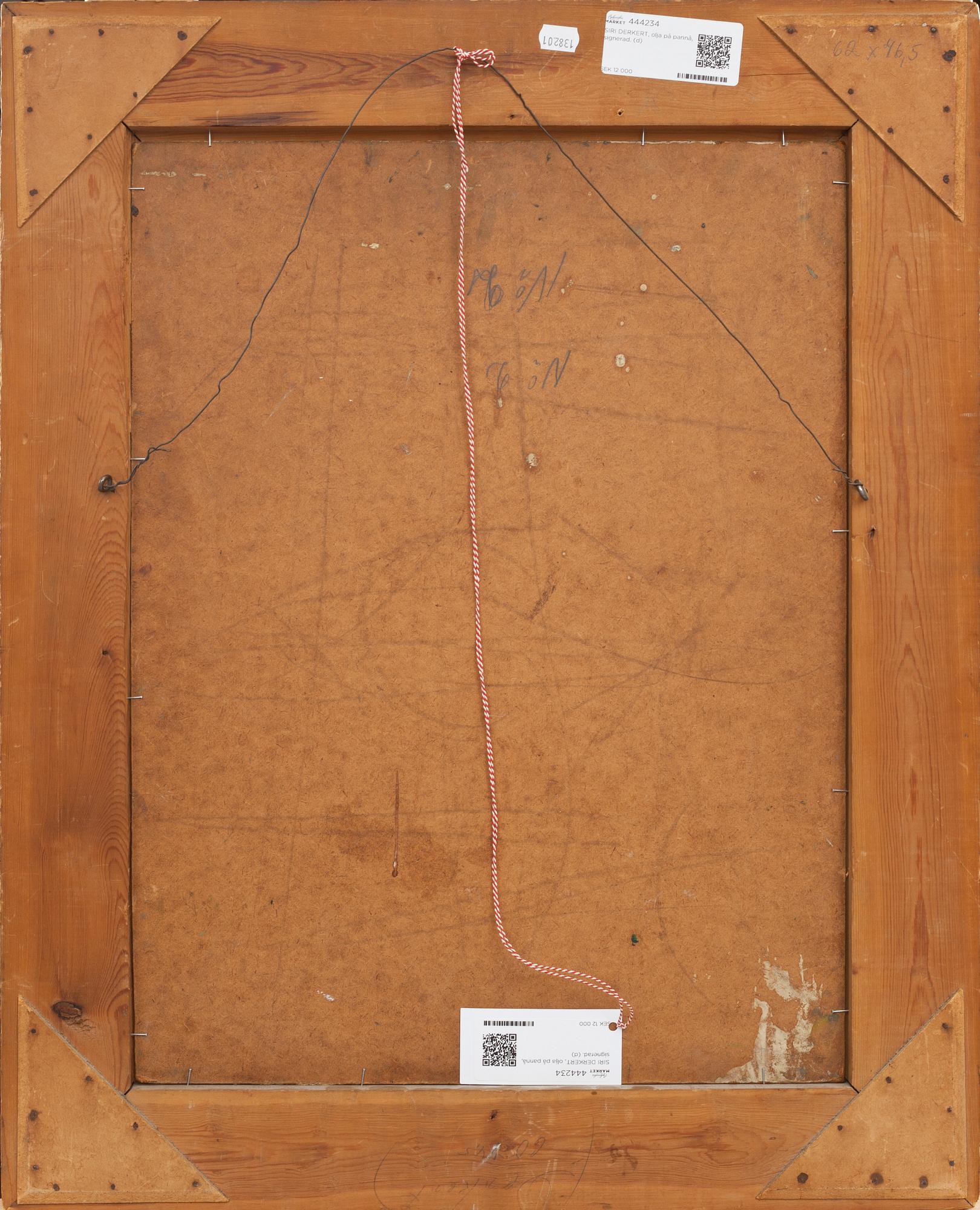 SIRI DERKERT, olja på pannå, signerad.