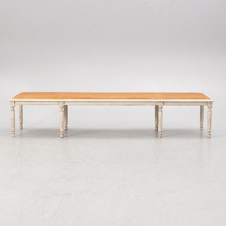 Bench, Gustavian style, second half of the 20th century.