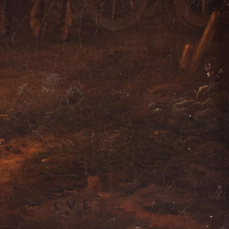 Carel van Falens Tillskriven, Utanför värshuset.