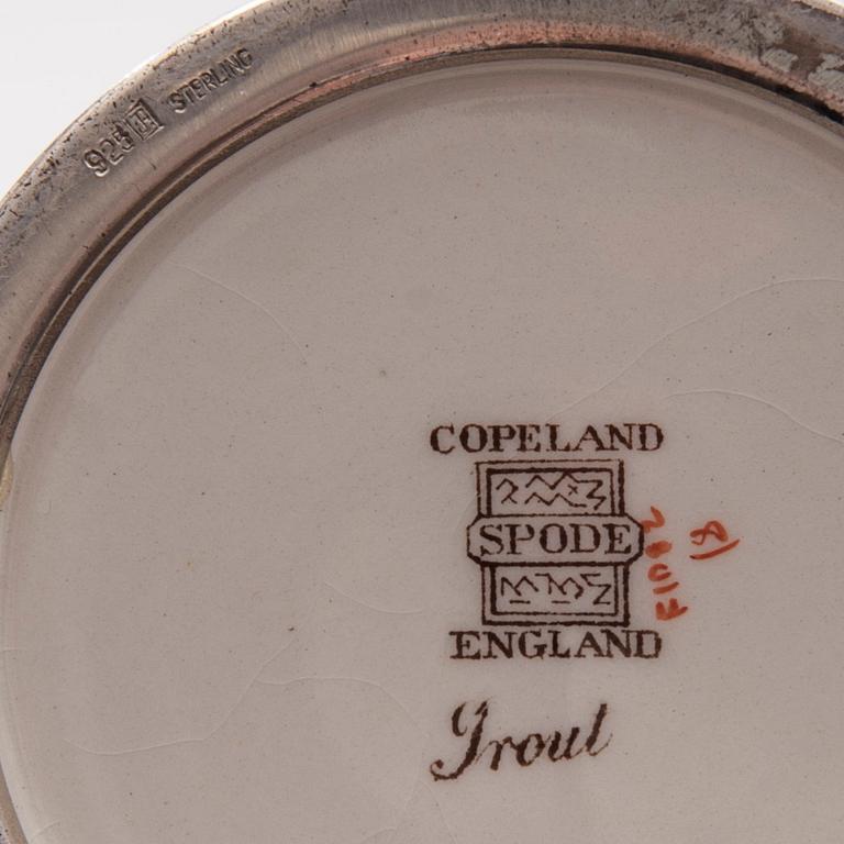 BURK, England Copeland/Spode ca 1900, silverlock och fotring.