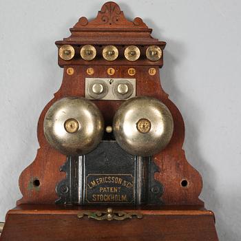 VÄGGTELEFON, LM Ericsson & Co, Stockholm, tidigt 1900-tal.