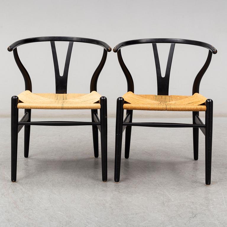 HANS J WEGNER, a pair of 'Y-chairs', Carl Hansen & Son.