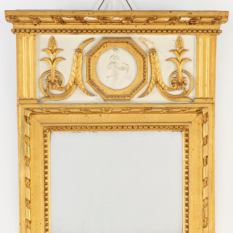 A late gustavian mirror, Stockholm ca 1800.