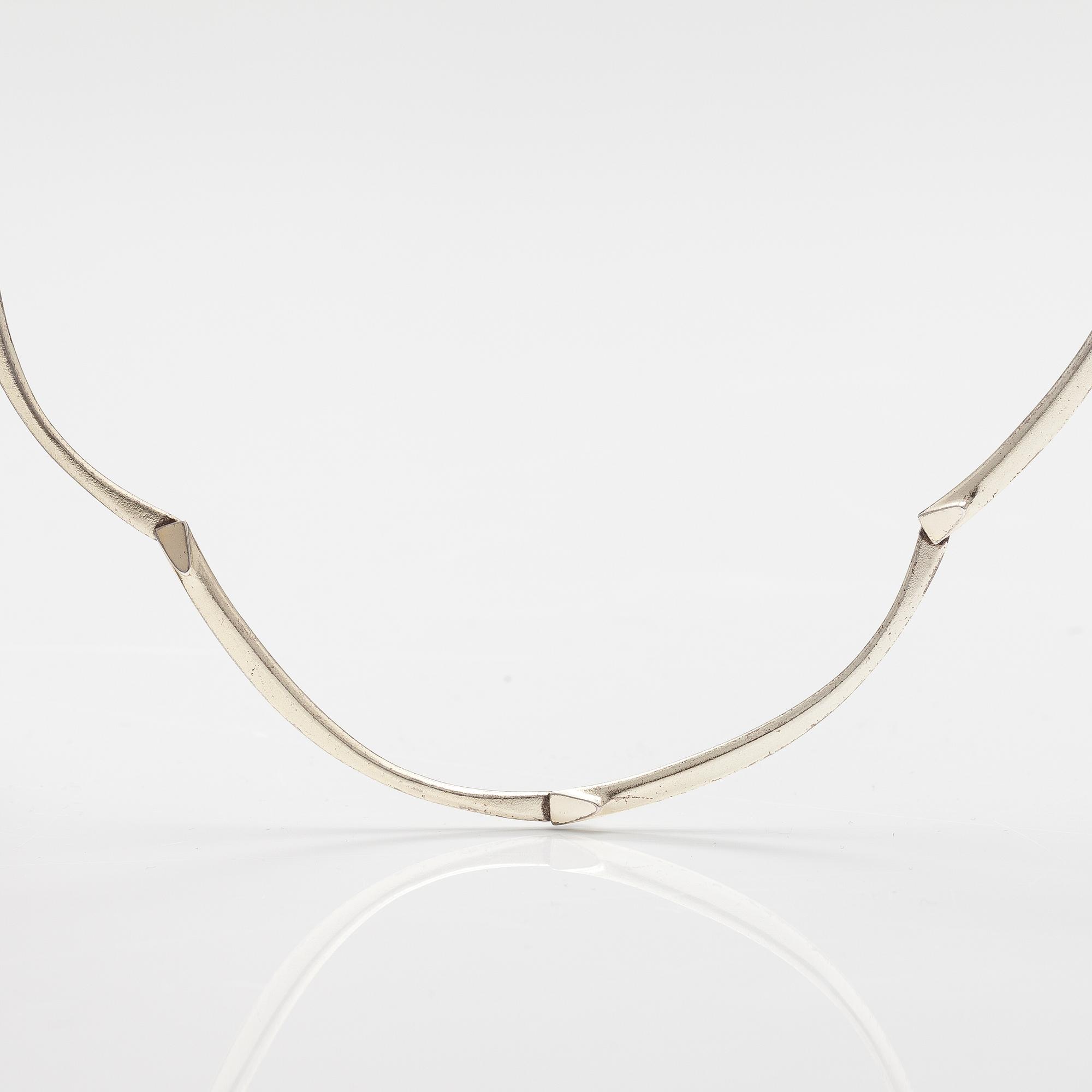 LAPPONIA, A sterling silver necklace, bracelet, brooch and earrings. 1984-87.