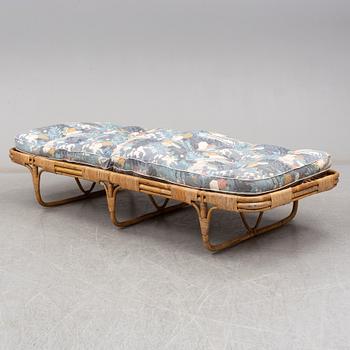 A late 20th Century rattan day bed.