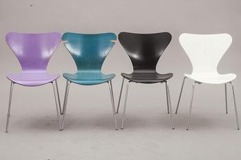 STOLAR, 6 st, "Sjuan", Arne Jacobsen för Fritz Hansen.