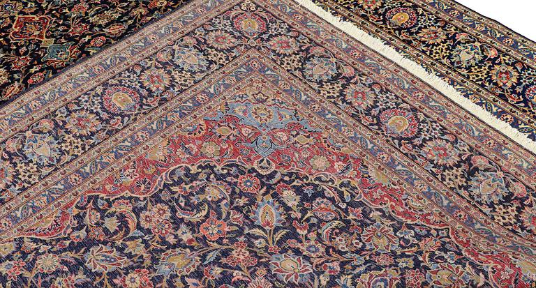 A Keshan carpet, 338 x 264 cm.