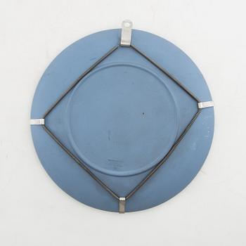 A collection of boxes, plates, etc. 8 dlrs, mostly Wedgwood England 20th century jasperware.