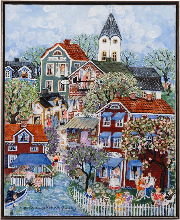 Anita Arvidsson Åkerblom, Summer in the small town by the river.