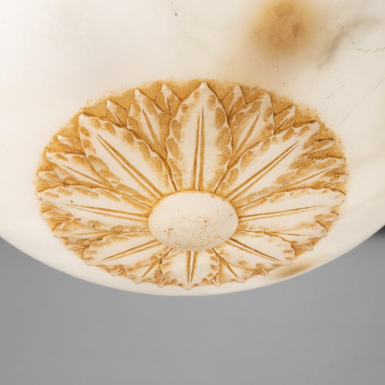 An alabaster ceiling lamp, 1920s.