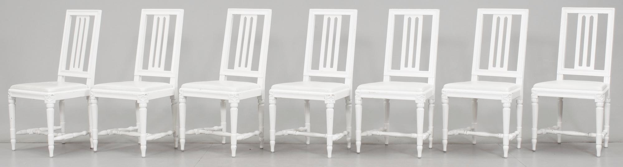 STOLAR, 7 st, gustaviansk-stil, 1900-tal.