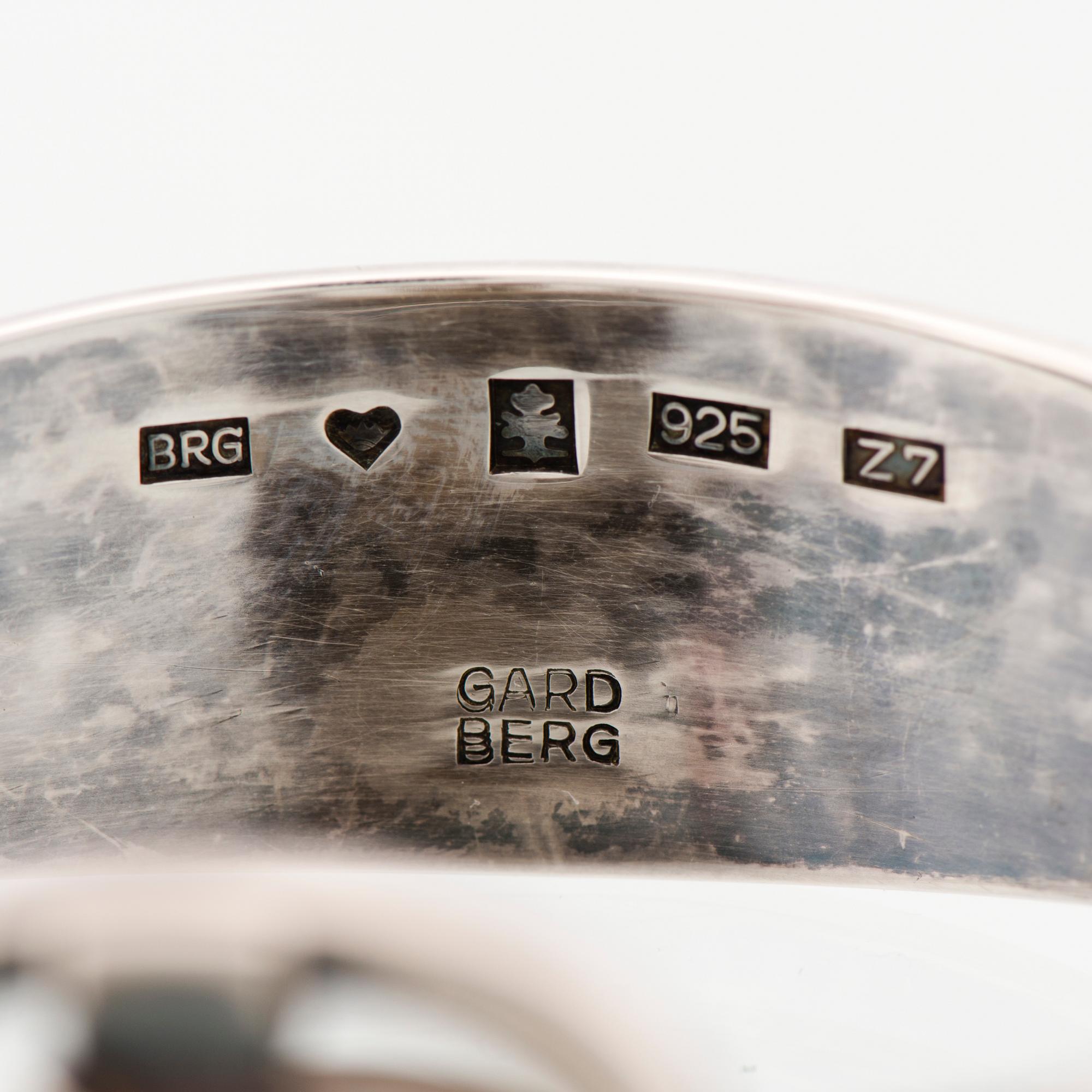 A BERTEL GARDBERG BRACELET, silver, quartz. Tammisaari Finland 1977.