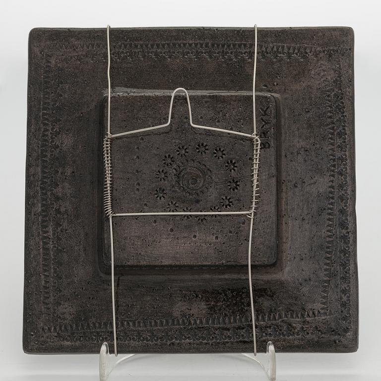 Rut Bryk, a stoneware wall relief, signed BRYK.