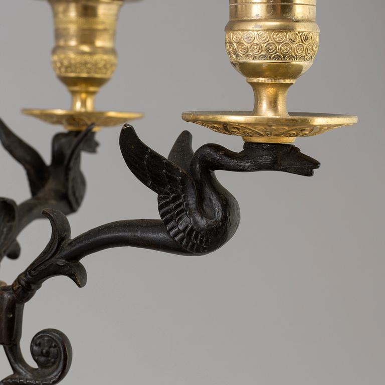 A PAIR OF CANDELABRA, empire-style, ca 1900.
