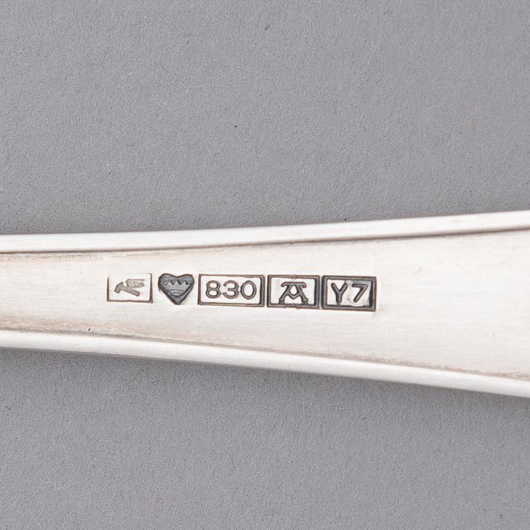 A 131-piece set of 'Suomi' silver cutlery, Suomen Kultaseppä oy/ Kultateollisuus oy, Turku 1927-1991.