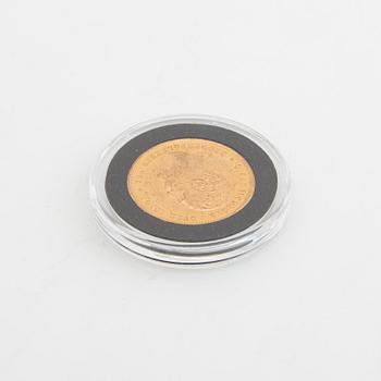 Guldmynt Norge, Oscar II 20 kr, 1886.