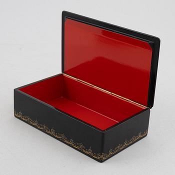 Three lacquer-ware boxes, Russia, 19th/20th century.