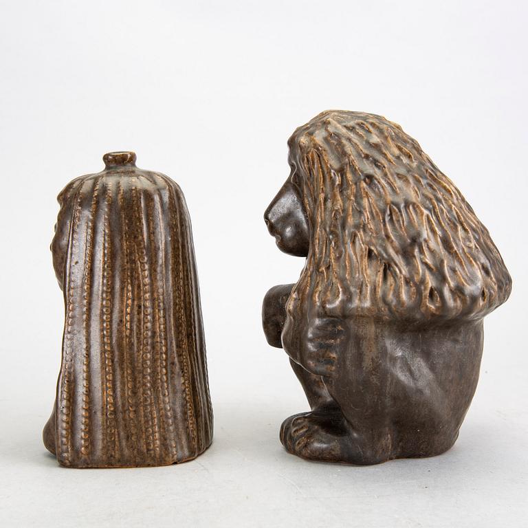 Åke Holm, 4 ceramic figurines, Höganäs, Sweden.