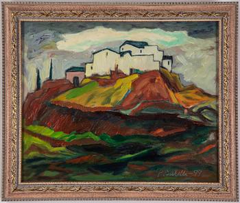 Paavo Sarelli, oil on canvas/papaer-panel, signed and dated 1999.