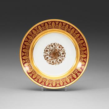 1075. A Russian soup dish, Imperial porcelain manufactory, period of Alexander II (1855-1881).