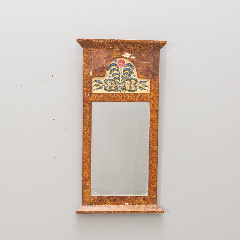 A painted Swedish mirror later part of the 19th century.