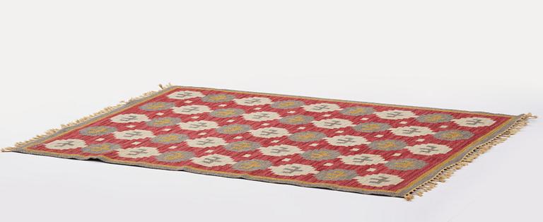 Anna-Greta Sjöqvist, rug, flat weave, approx. 215 x 152 cm, signed AGS.