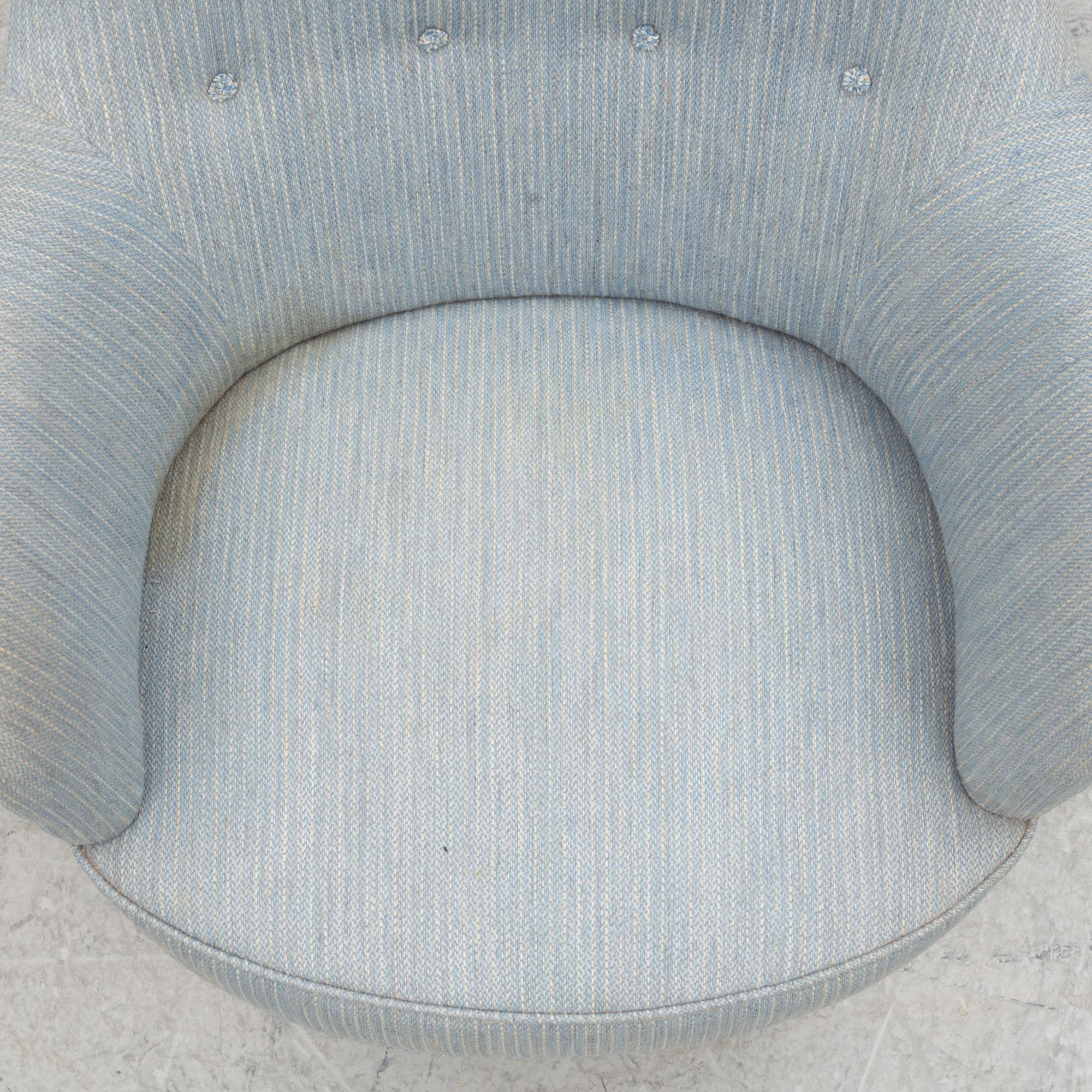 Carl Malmsten, a "Cirkus" armchair, Sweden, mid20th century.