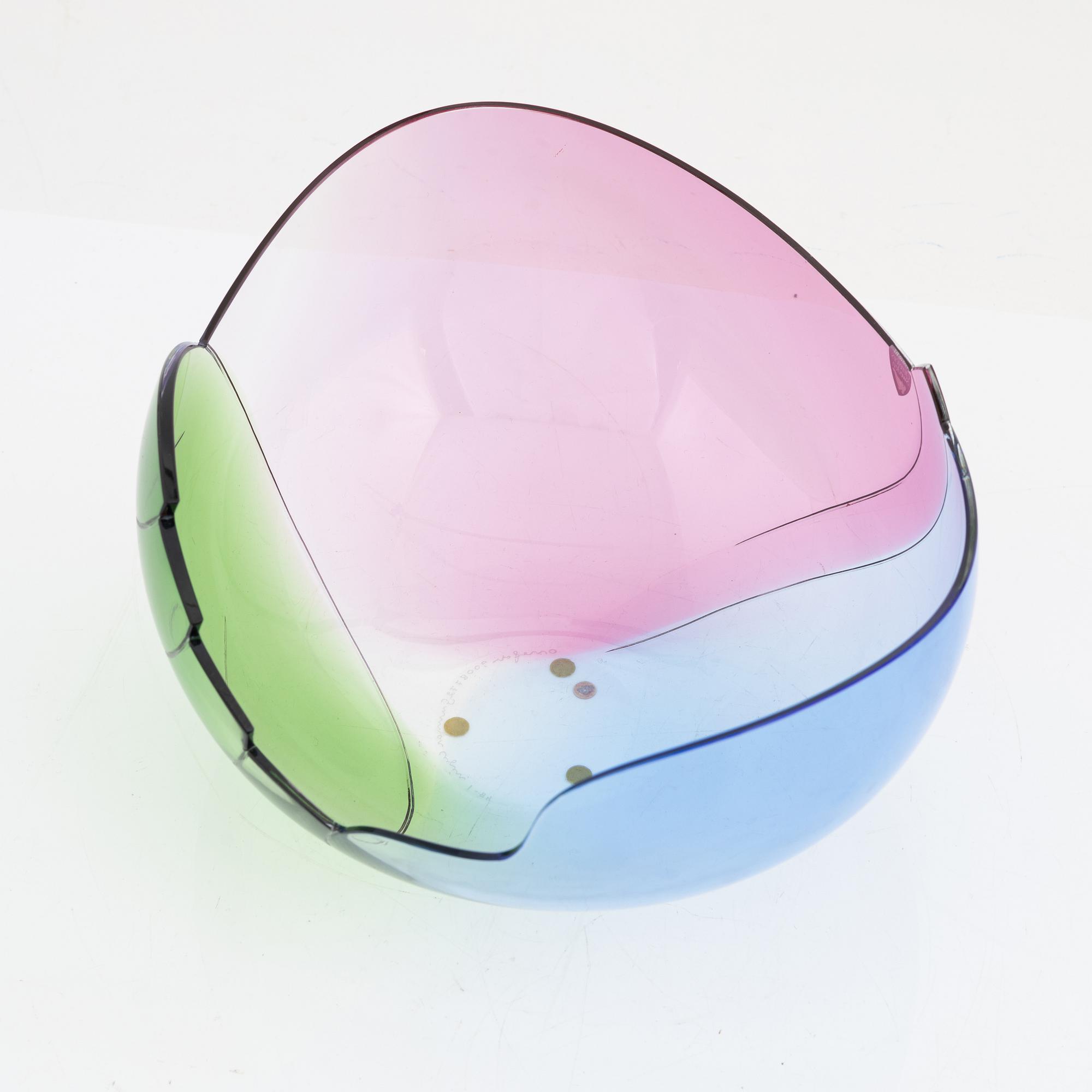 Gunnar Cyrén, skål, glas, Orrefors, 1984.