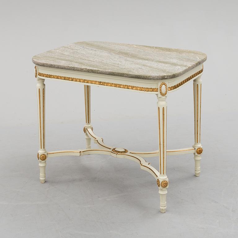A first half of the 20th century Gustavian style five pcs furniture suite.