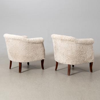 Fåtöljer, ett par, Swedish Modern, 1940-tal.