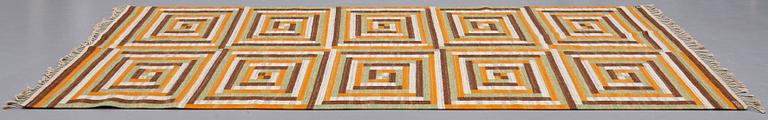 Barbro Nilsson, A CARPET, "Ostia orange", flat weave, ca 339,5 x 245 cm, signed AB MMF BN.