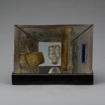 SKULPTUR, glas, Bertil Vallien, unique. Kosta Boda.