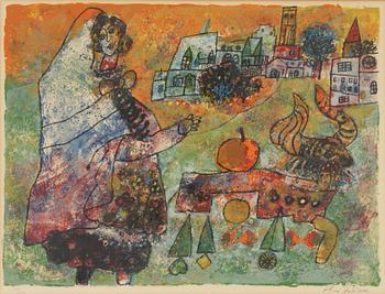 Theo Tobiasse, lithograph in colours, signed 109/200.