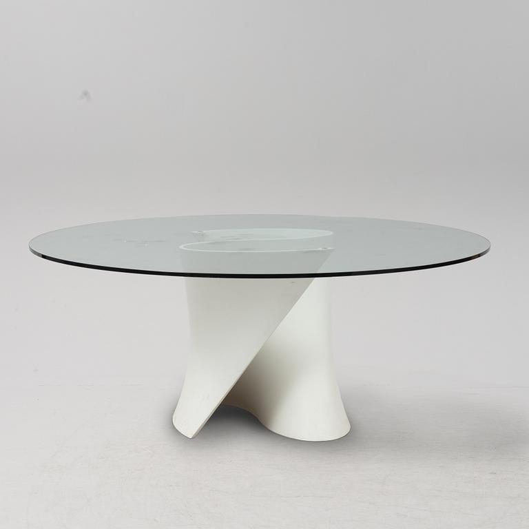 Xavier Lust, a glass top 'S Table' dining table, MDF Italia.