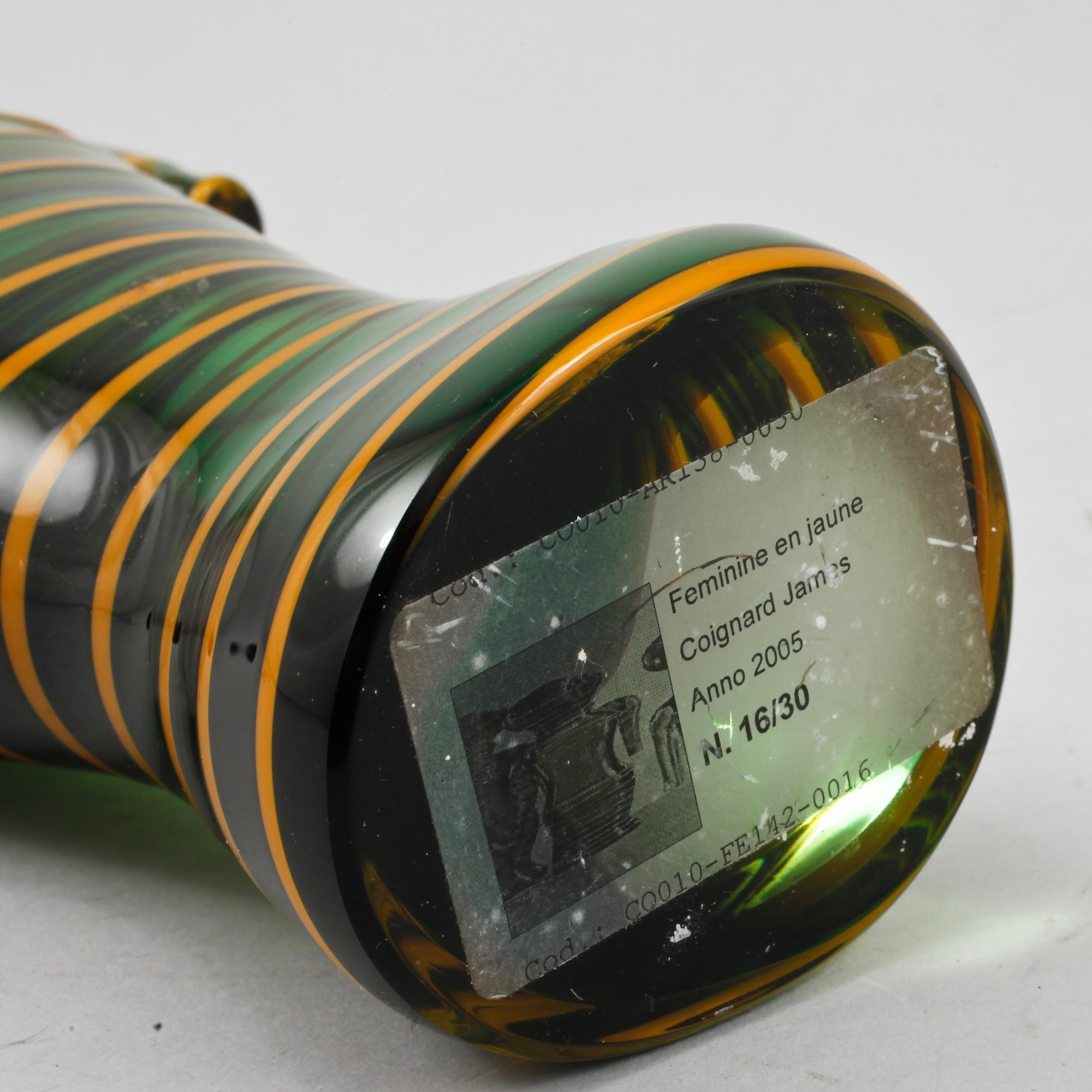 JAMES COIGNARD, skulptur, glas, signerad och numrerad 16/30.